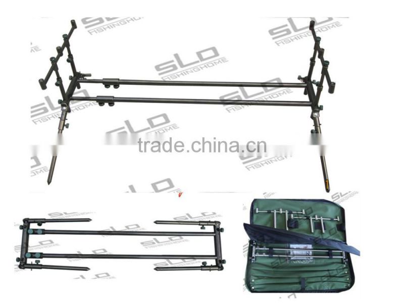 stainless steel carp fishing rod pod for 4 rods with telescopic legs