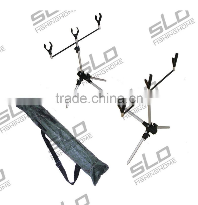 fishing aluminium rod pod for 3 rod rest with carrying bag