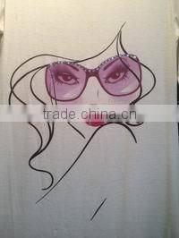 2017.5.1, 100% cotton lady woman knitting jersey vest top tshirt