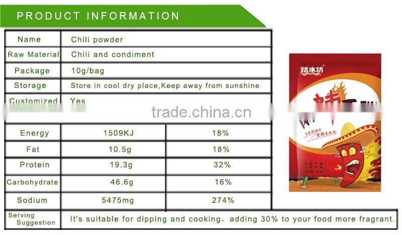 Natural organic chili powder