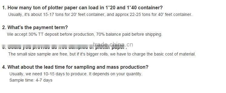 garment factory CAD plotter paper roll