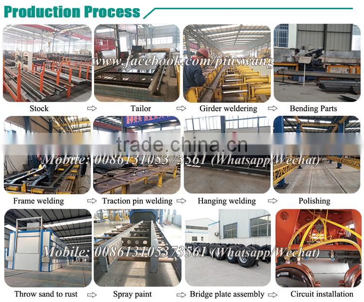 China trailer factory 2/3 axles shipping container trailer 20ft 40ft flat-bed semi trailers