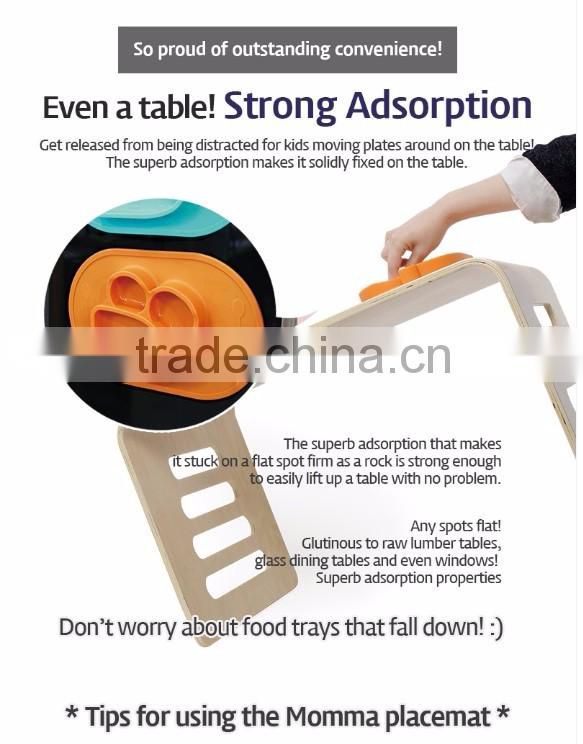 Safe Silicon Food Tray For Baby, Eco- friendly food tray, All in one, Suction perfectly, Easy to clean