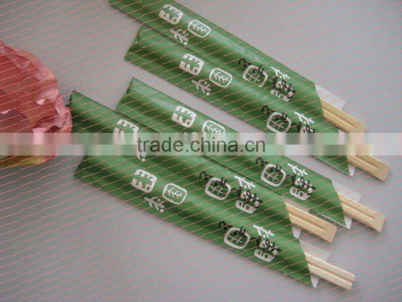 Disposable Bamboo Tensoge Chopsticks in Half-paper Bag Popular in Restaurant and Hotel