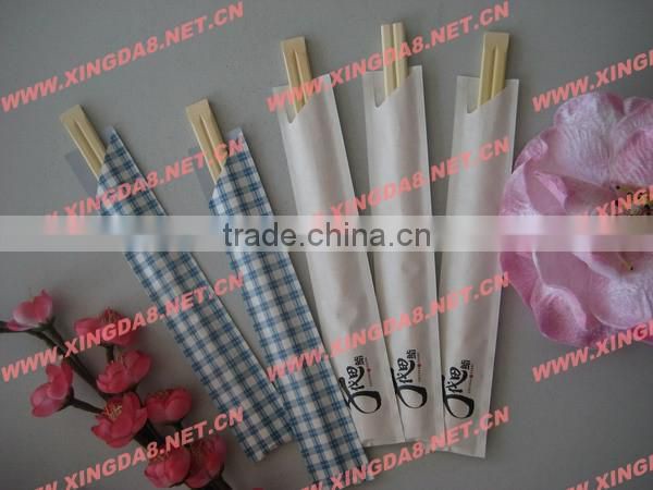 Disposable Bamboo Tensoge Chopsticks in Half-paper Bag Popular in Restaurant and Hotel