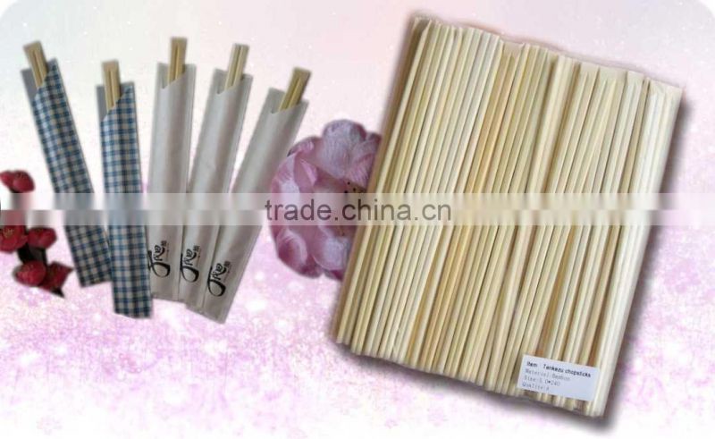 Disposable Bamboo Tensoge Chopsticks in Half-paper Bag Popular in Restaurant and Hotel