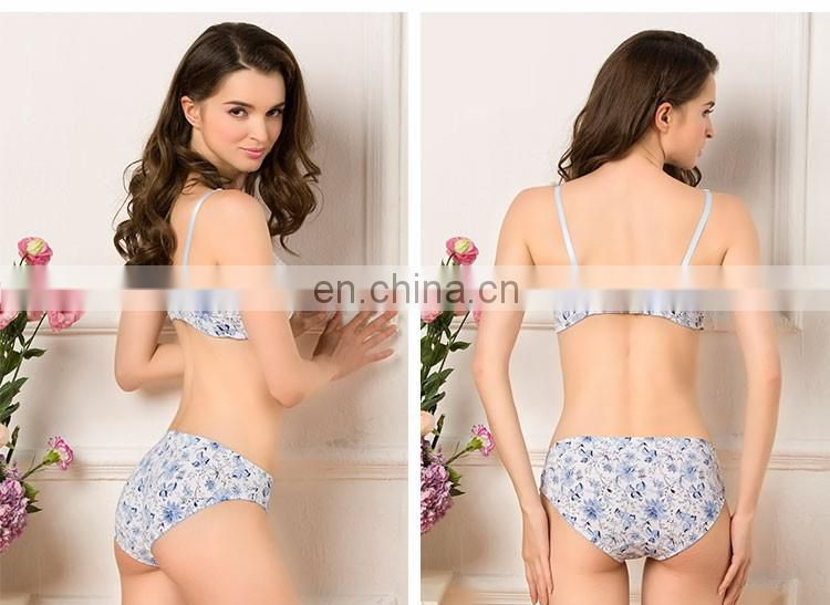 Deep V comfortable bra underwired leapord girl-without-bra sexy breast cover bra