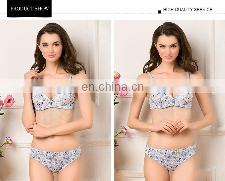 Deep V comfortable bra underwired leapord girl-without-bra sexy breast cover bra