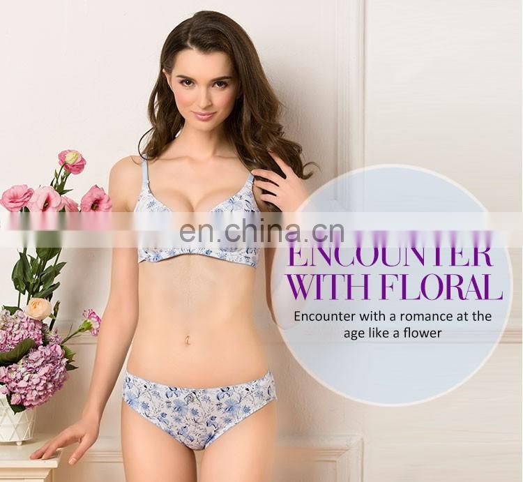 Deep V comfortable bra underwired leapord girl-without-bra sexy breast cover bra