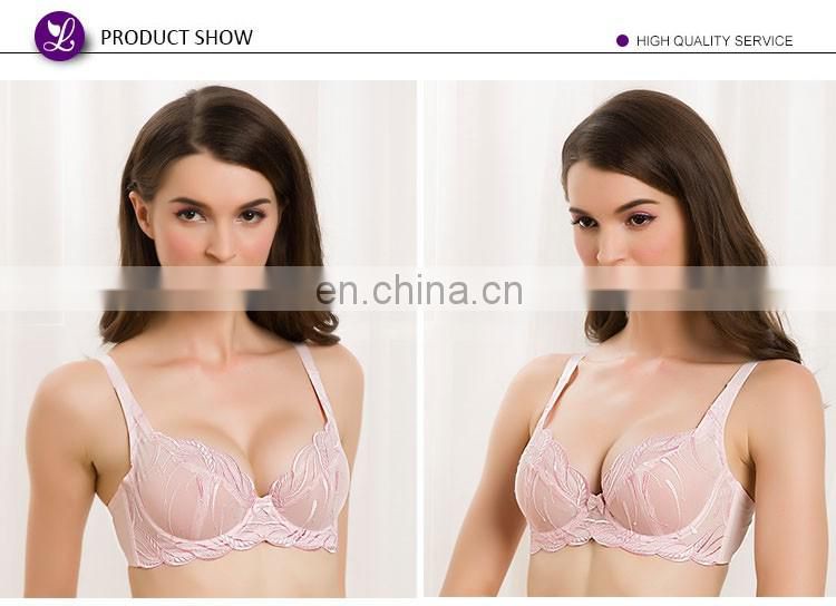 Underwired Open Lace sexy see through ladies underwear and panty new design bra