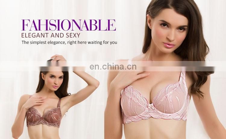 Underwired Open Lace sexy see through ladies underwear and panty new design bra