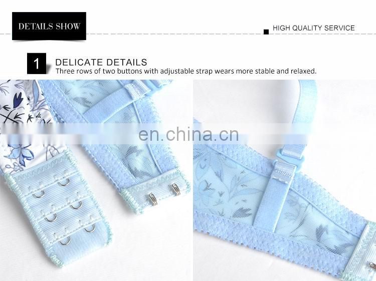 Deep V comfortable bra underwired leapord girl-without-bra sexy breast cover bra