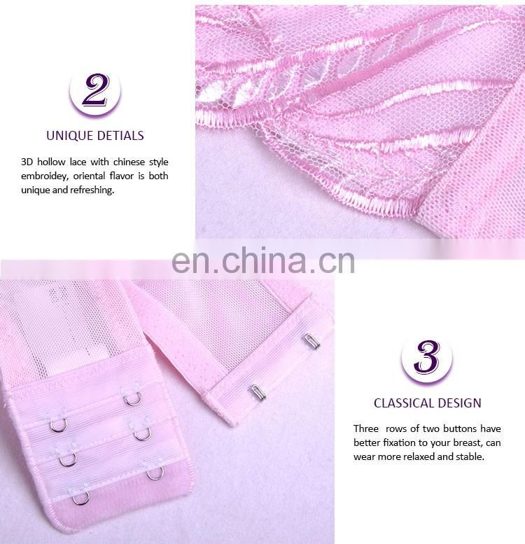 Underwired Open Lace sexy see through ladies underwear and panty new design bra