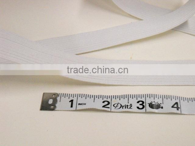 1 Inch Wide Elastic, White Poly Elastic, Sewing Notions, 5 yards Flat Elastic