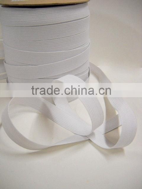 1 Inch Wide Elastic, White Poly Elastic, Sewing Notions, 5 yards Flat Elastic