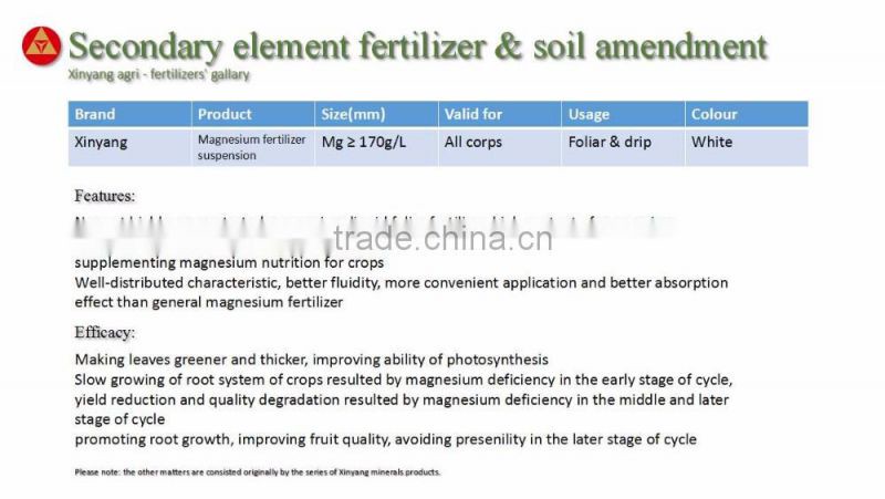 China new year offer of suspension magnesium fertilizer Rich-mag