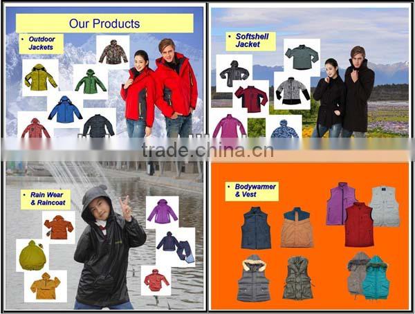 Polyester men casual jacket with AC coating