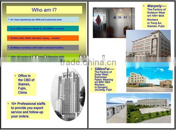 Polyester men casual jacket with AC coating