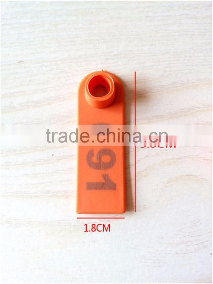 orange sheep ear tag