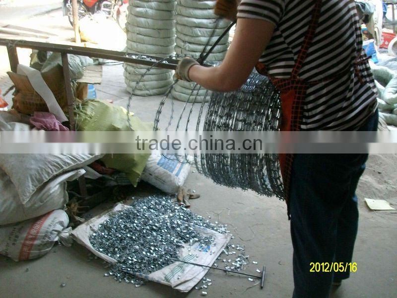 Cross type razor barbed wire-(Manufacturer&Exporter)-Huihuang factory