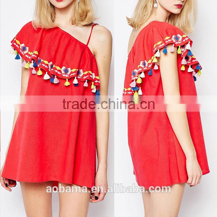 2017 new style alibaba dress front short short long red women design clothes