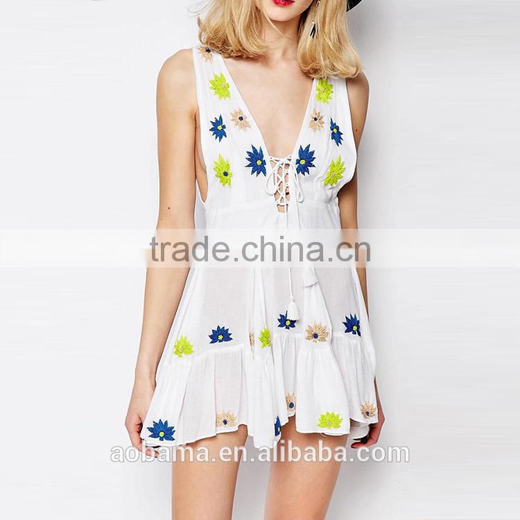 Wholesale OEM fashion New arrival guangdong clothes high low dresses women