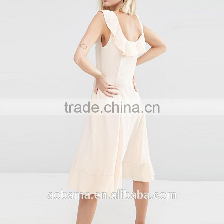 New fashion style deep v neck plain sleeveless women night club dresses sexy