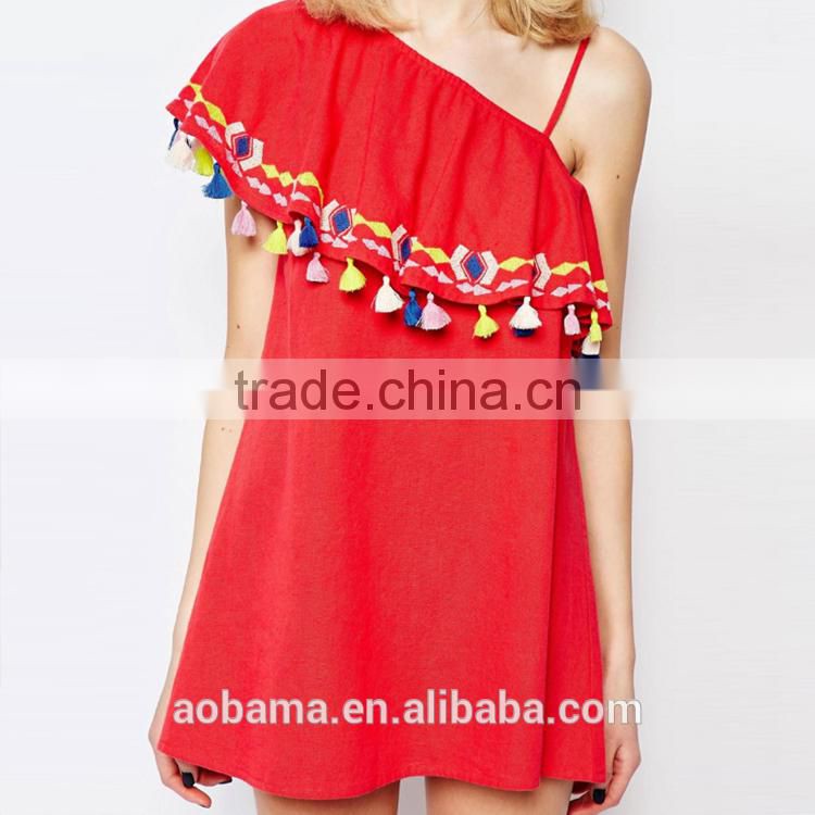 2017 new style alibaba dress front short short long red women design clothes