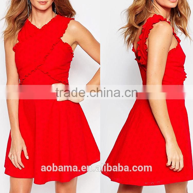 Simple Casual Women Fashion sleeveless women dresses summer