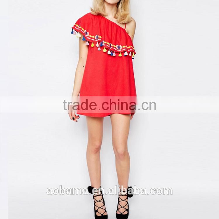 2017 new style alibaba dress front short short long red women design clothes