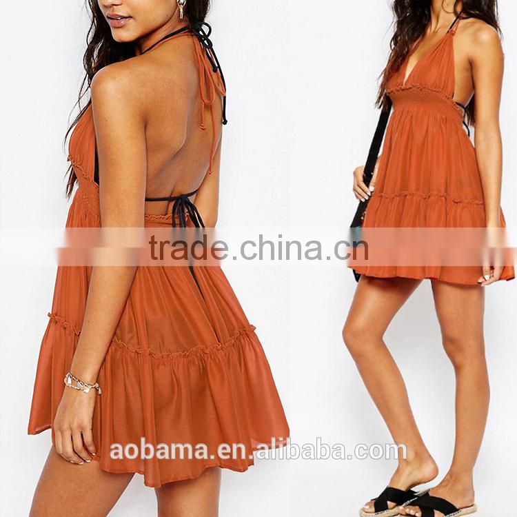 wholesale fashion design women backless women african dresses