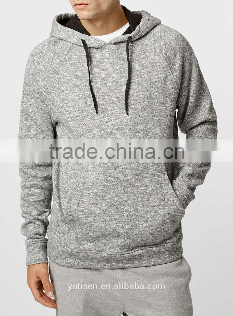 Kangaroo Pocket Customized Wholesale Plain grey Hoodie outfit Grey Textured Hoodie manufacture in china