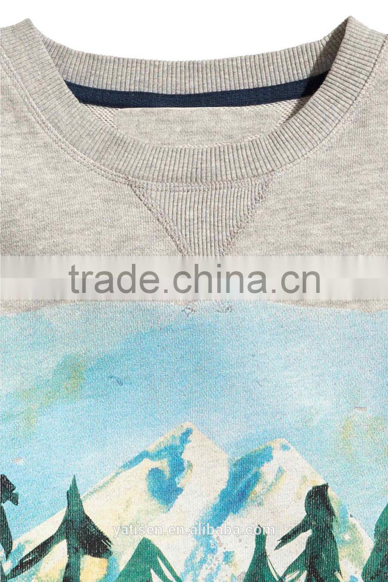 Hawaii style printed sweatshirt for men custom casual sweatshirt with a printing