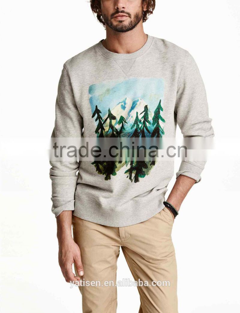 Hawaii style printed sweatshirt for men custom casual sweatshirt with a printing