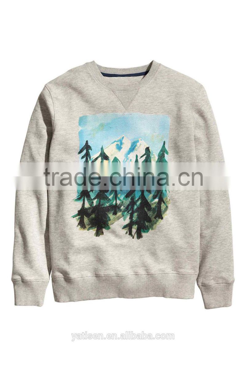 Hawaii style printed sweatshirt for men custom casual sweatshirt with a printing