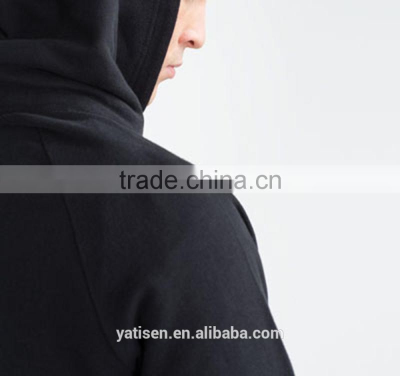 custom Funnel collar hooded sweatshirt with Long sleeves men hooded sweatshirt with printing logo