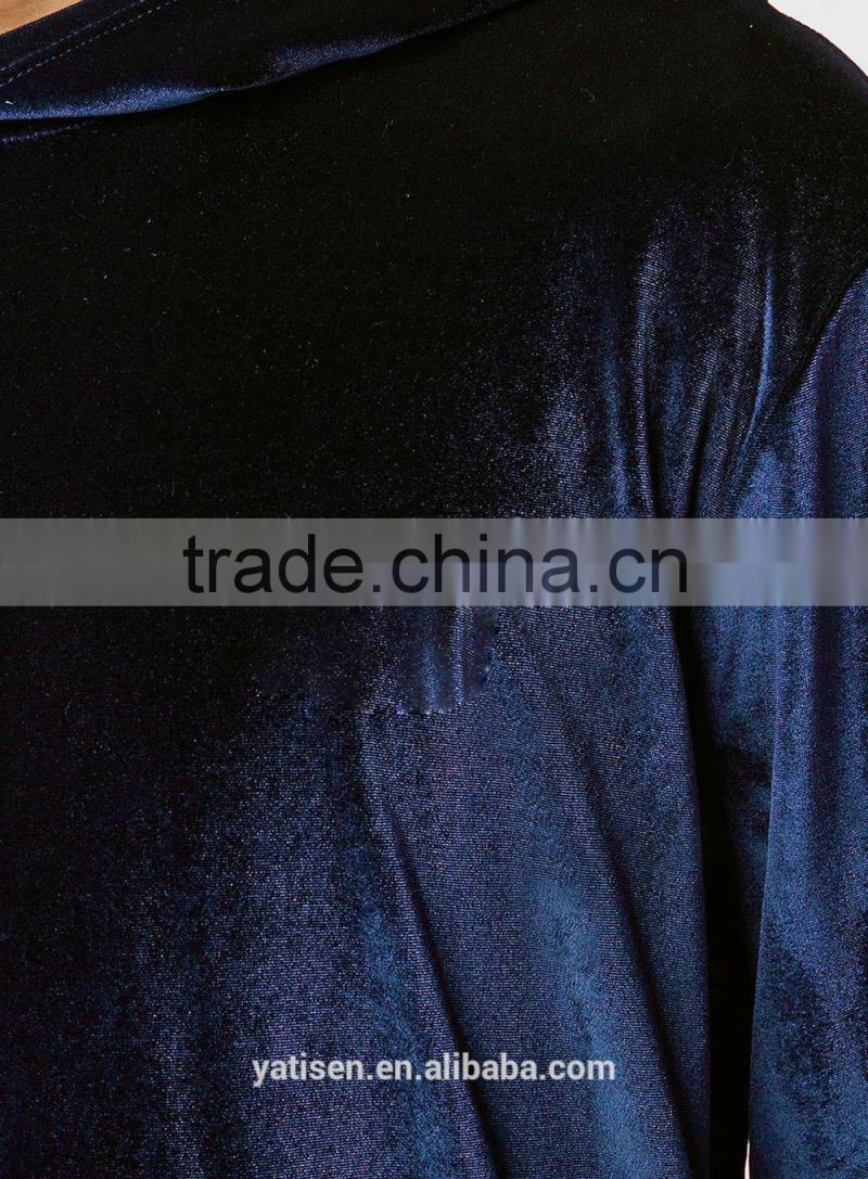 men's Navy Velvet Hoodies set 2016 best selling TOP quality athletic tailored mens velvet tracksuits