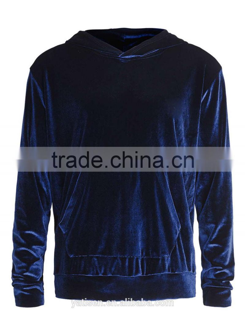men's Navy Velvet Hoodies set 2016 best selling TOP quality athletic tailored mens velvet tracksuits