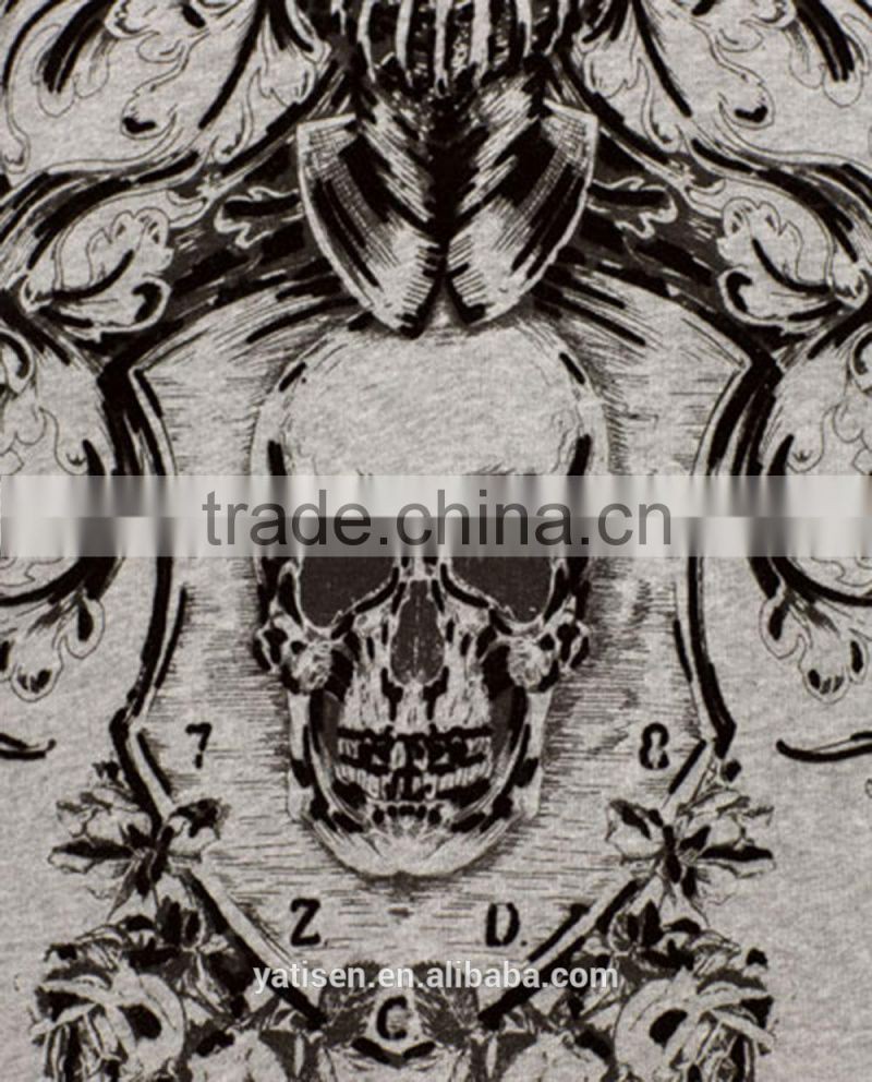 OEM men's skull sweatshirt with latest new raised design wholesale screen print custom men's hoodies