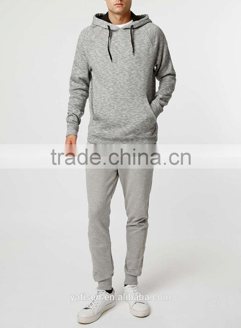Kangaroo Pocket Customized Wholesale Plain grey Hoodie outfit Grey Textured Hoodie manufacture in china