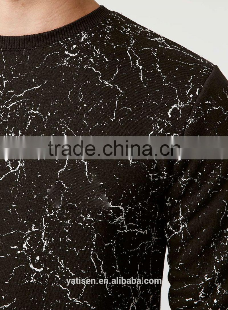 cool Crack pattern printing Sweatshirt for male custom fleece men pullover hoodies