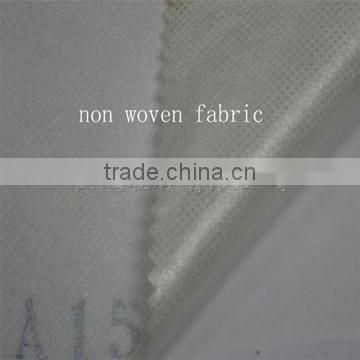 A15 white non-wonven fabric with hot melt flat adhesive for shoes lining