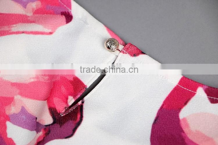 New OEM service two layers sexy lip printed sleeveless vintage dress with sbs zipper