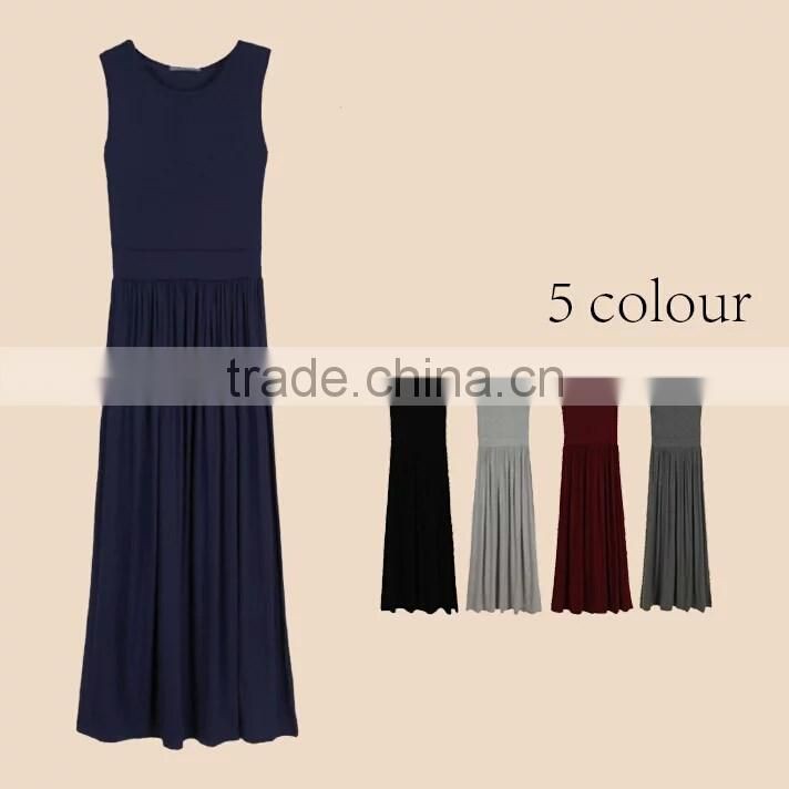 Wholesale blank sleevesess cotton lady dress women