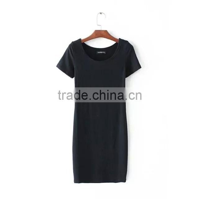 China wholesale bulk plus size plain cotton dress