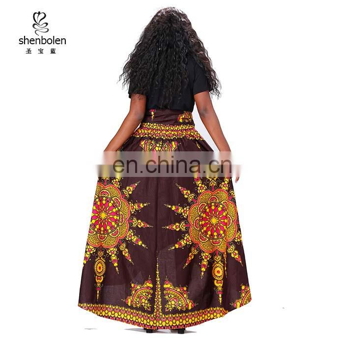Wholesale Price Authentic African High Waist Maxi Skirt