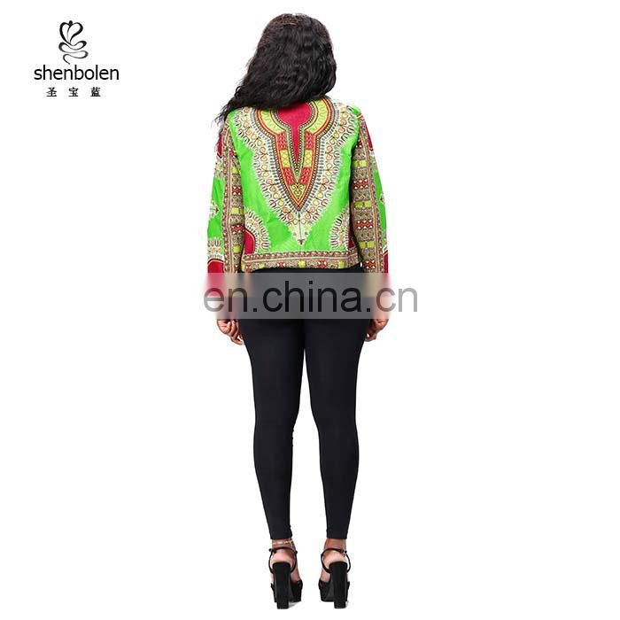 Wholesale customized African wax dashiki printed unisex bomber jackets