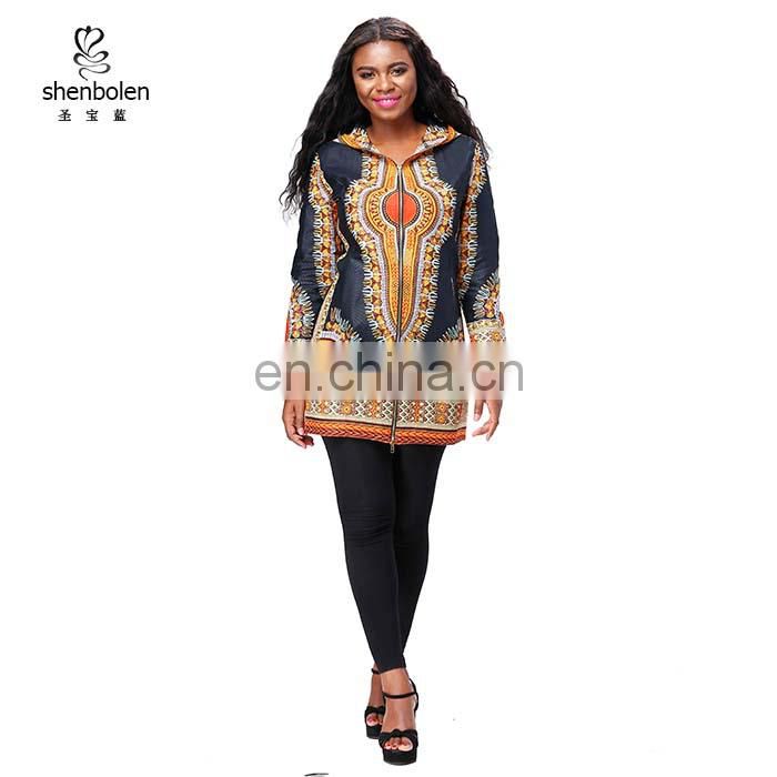 Latest African Fashion Designs Dashiki hoodie African print coat Wax Jackets