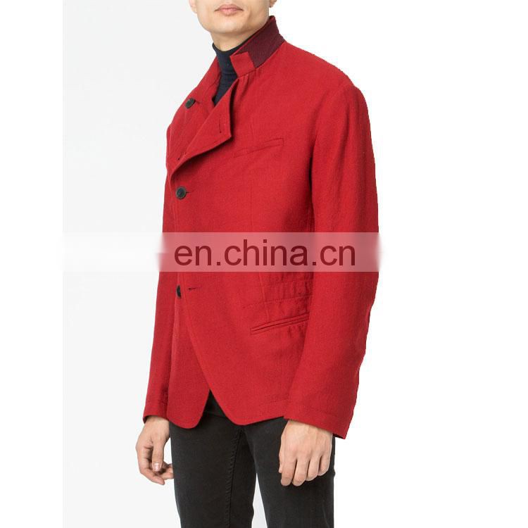 OEM Servise Chinese Factory Custom Mens Plain Red Jacket Fashion