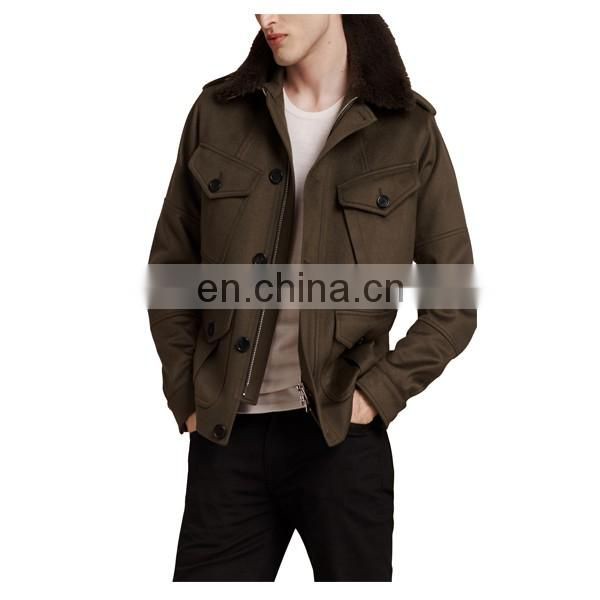 Men's Waterproof Flannel long Hood jacket dark grey